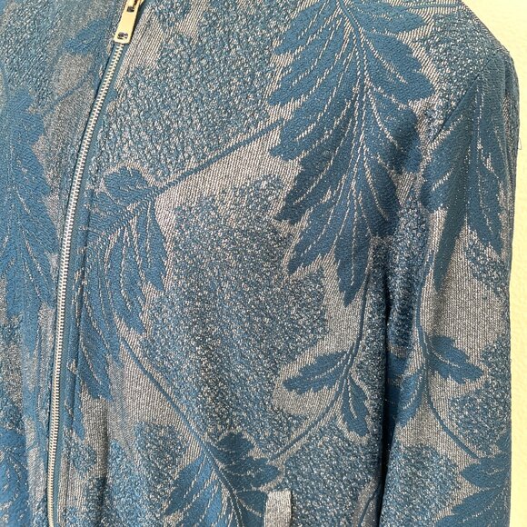Barabas Bomber Jacket - Super Sparkly - Teal & Silver - Size 2XL - Picture 5 of 9